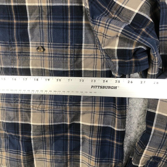 Eddie Bauer Shirt Shacket Men's XL Tall Heavy Cotton Button Up Collared Utility - Picture 4 of 8